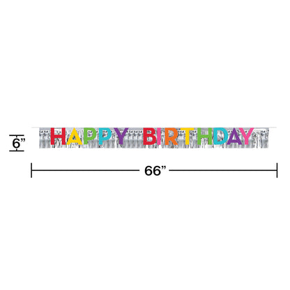 Happy Birthday Banners with Fringe 12 ct
