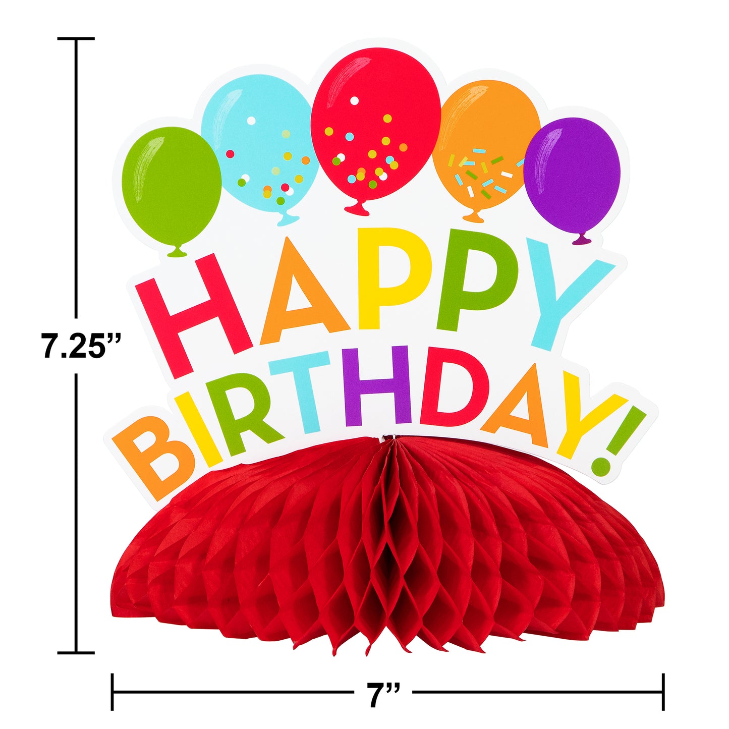 Happy Birthday Honeycomb Centerpieces 6 ct