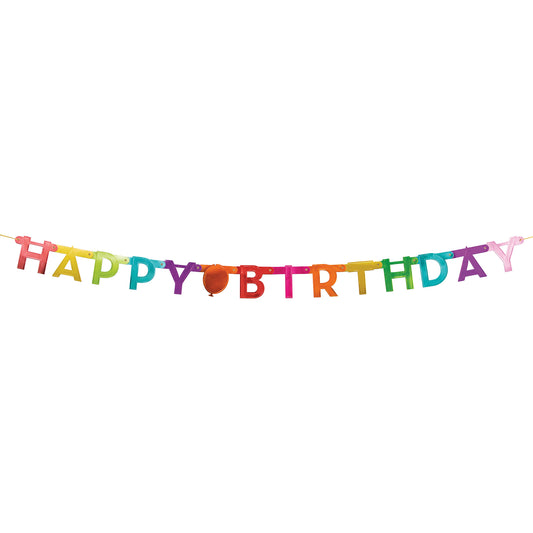 Colorful Happy Birthday Banners 12 ct