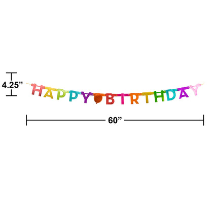 Colorful Happy Birthday Banners 12 ct