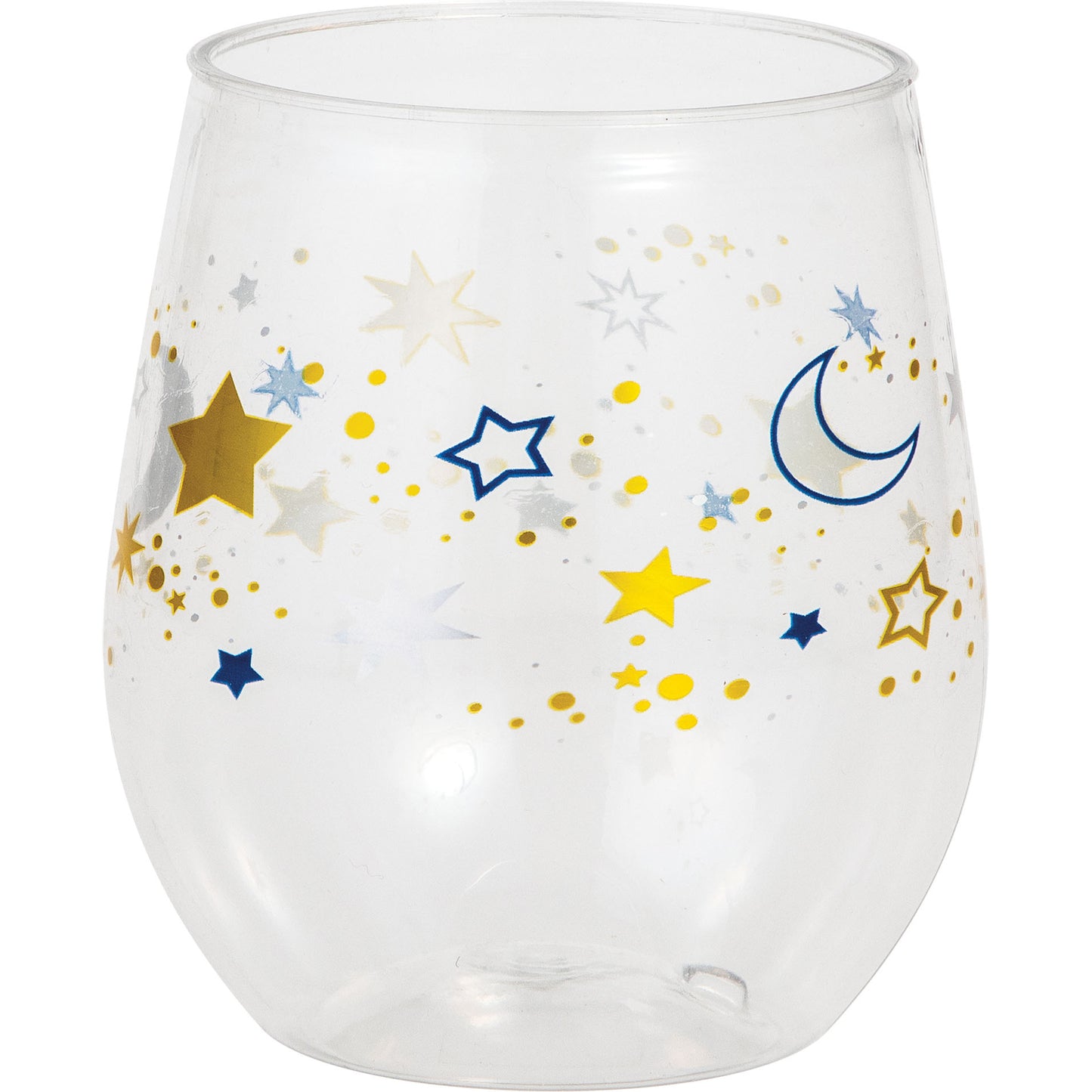 Starry Night Plastic Wine Glasses 6 ct