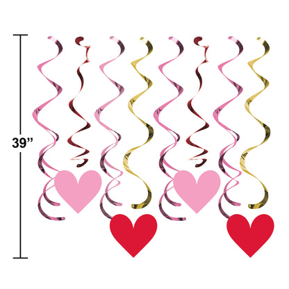 Valentine Hearts Dizzy Danglers 96 ct