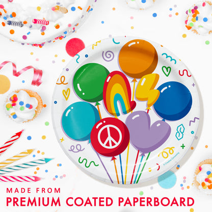 Bubbly Birthday Dessert Paper Plates 96 ct Feature Image