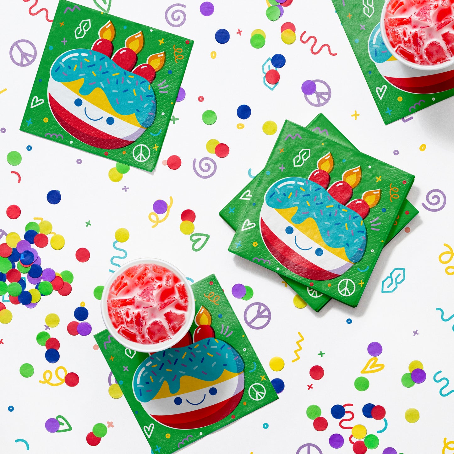 Bubbly Birthday Beverage Napkins 192 ct Lifestyle Image
