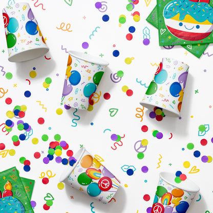 Bubbly Birthday Hot or Cold Paper Cups 96 ct Lifestyle Image