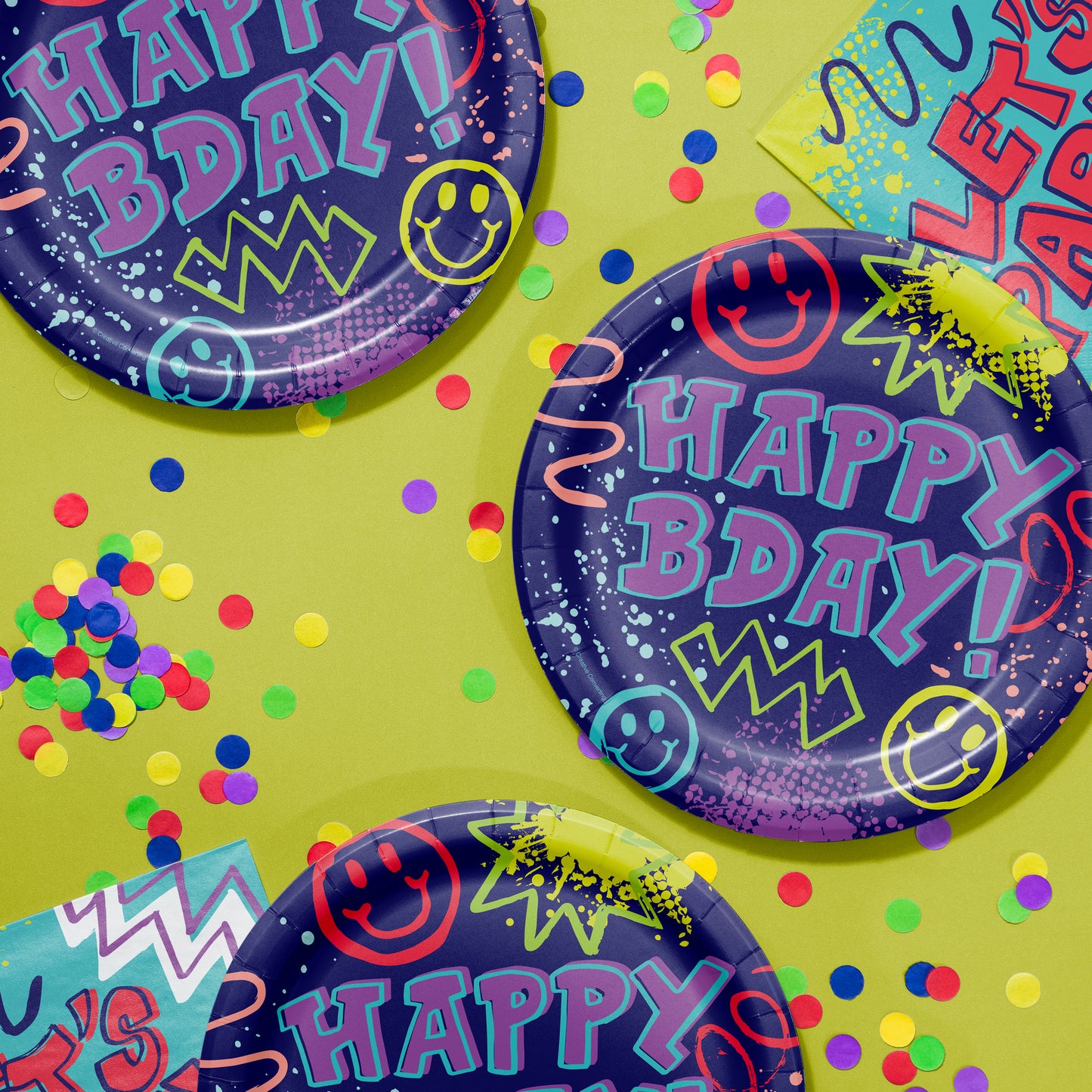 Graffiti Party Dinner Paper Plates 96 ct Lifestyle Image