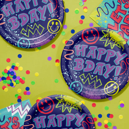 Graffiti Party Dinner Paper Plates 96 ct Lifestyle Image