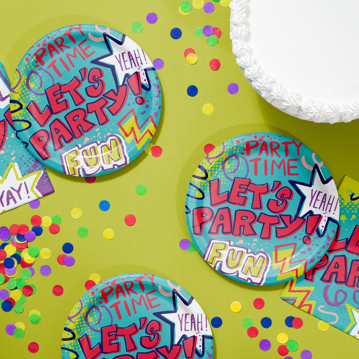 Graffiti Party Dessert Paper Plates 96 ct Lifestyle Image