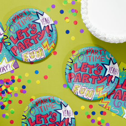 Graffiti Party Dessert Paper Plates 96 ct Lifestyle Image