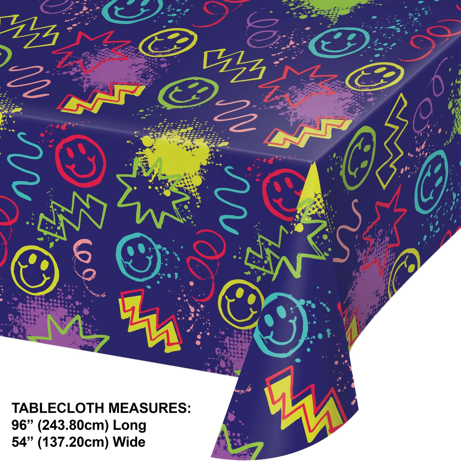 Graffiti Party Paper Tablecloth 6 ct Dimension Image