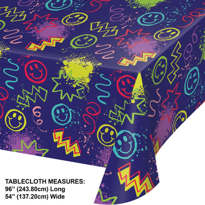 Graffiti Party Paper Tablecloth 6 ct Dimension Image