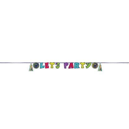 Graffiti Party "Let's Party" Banner with Tassels 12 ct