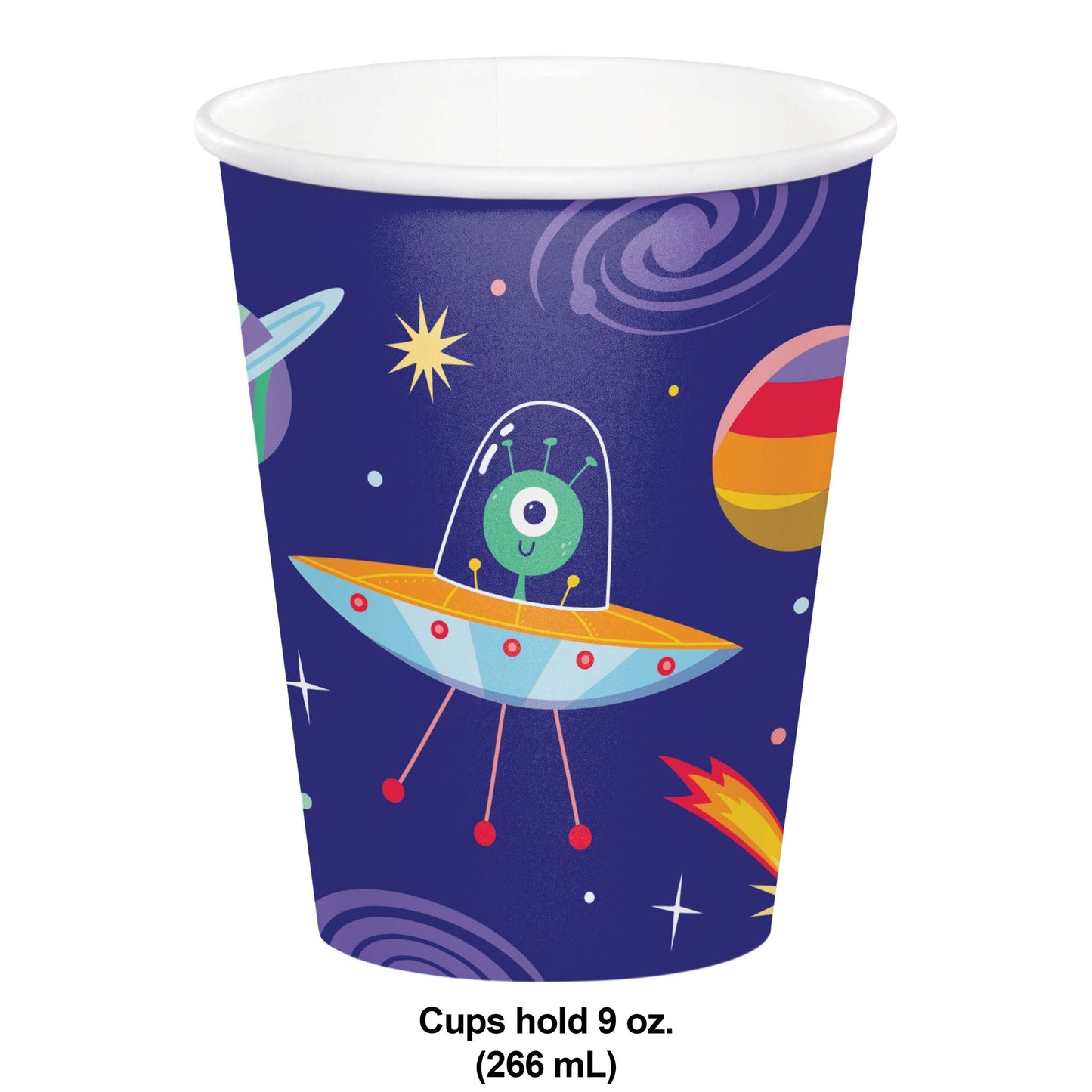 Space Adventures Hot or Cold Paper Cups 96 ct Dimension Image