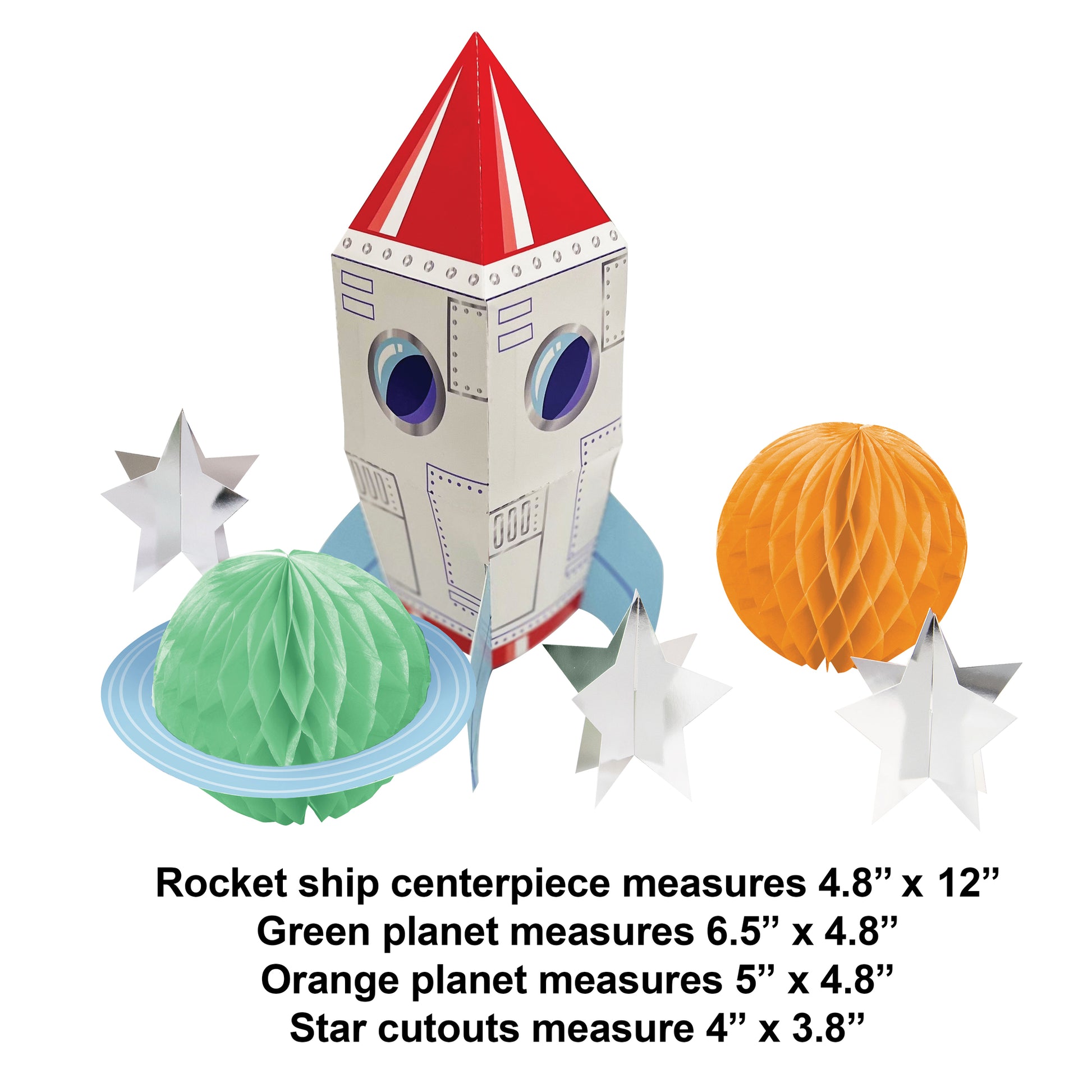 Space Adventures 3D Centerpiece 36 ct Dimension Image