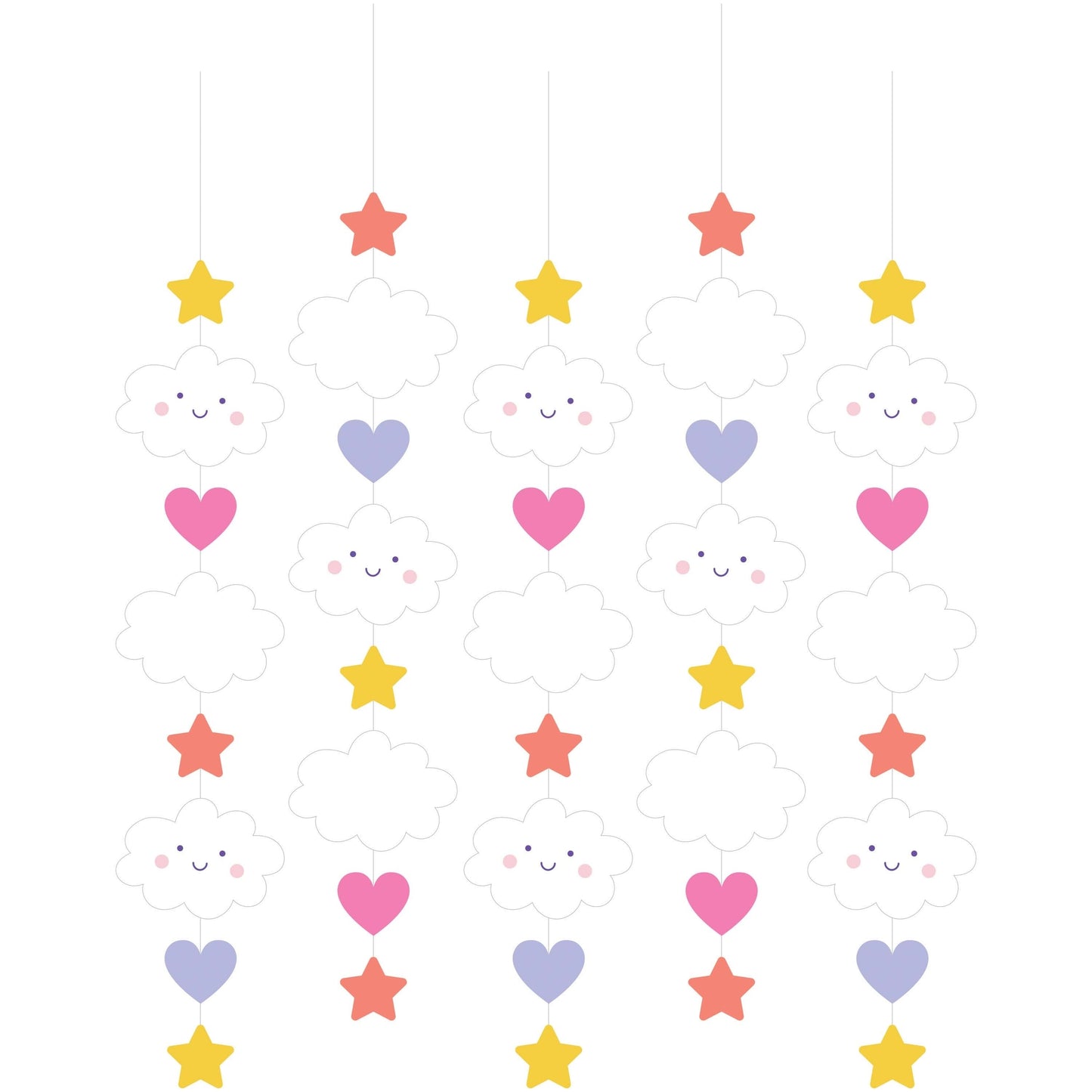 Sweet Dreams Hanging Cutouts 60 ct