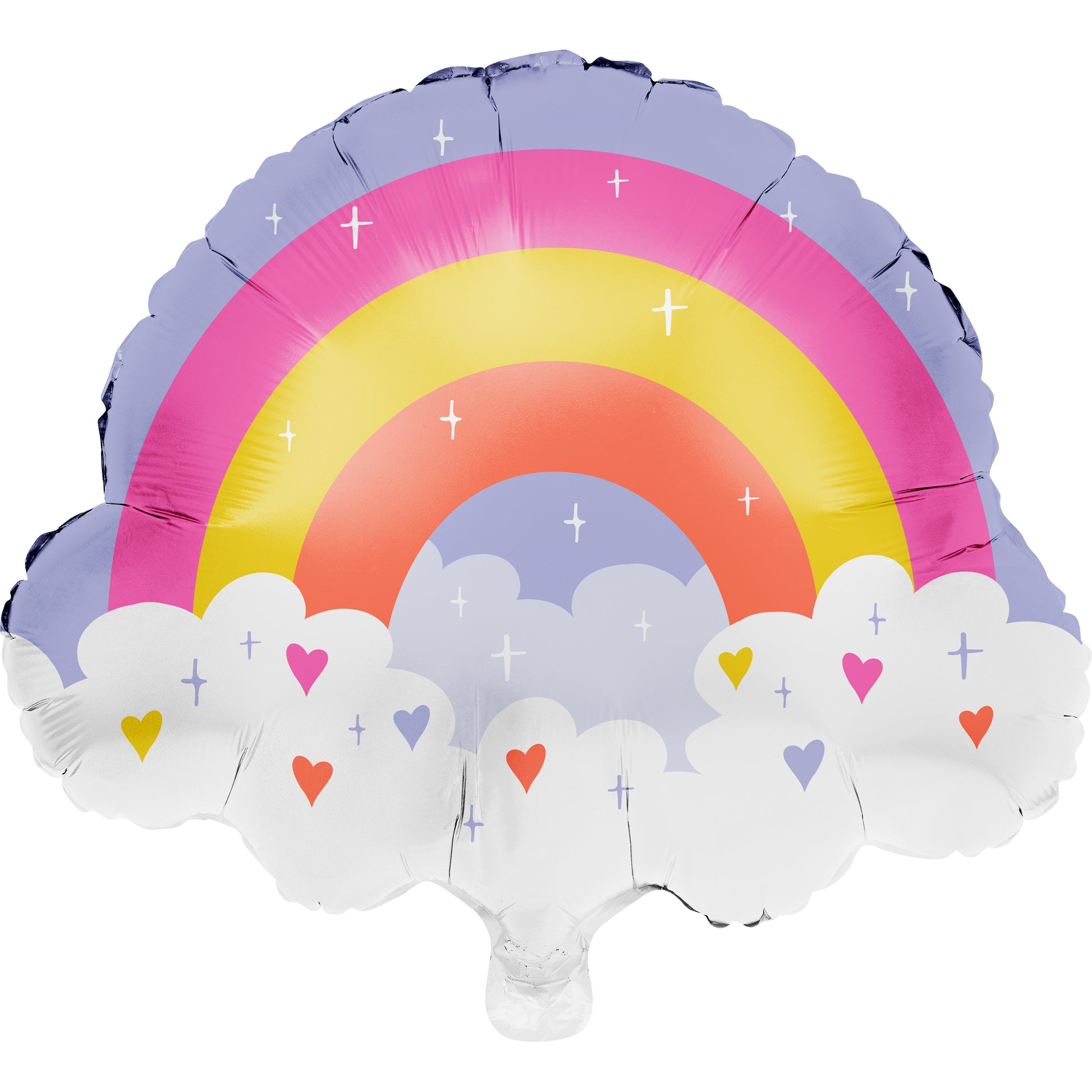 Sweet Dreams Rainbow Shaped Metallic Balloon 10 ct