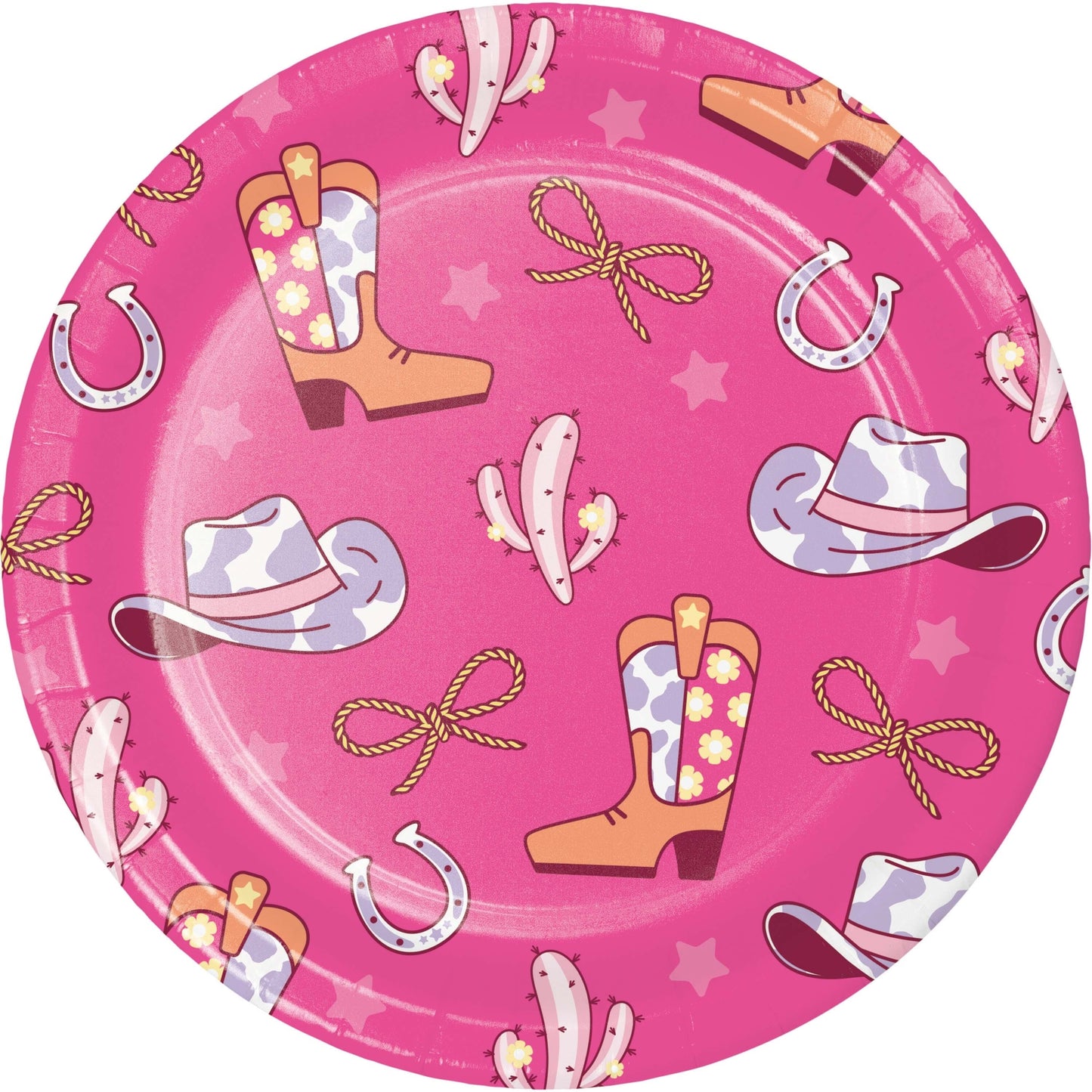 Boots and Bows Dinner Paper Plates 96 ct