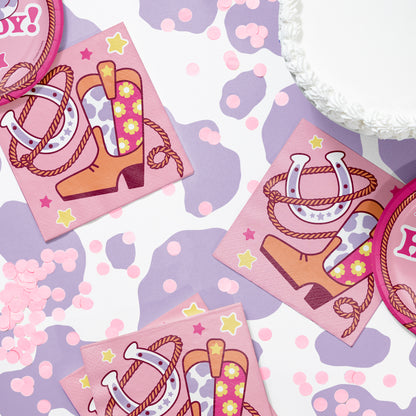 Boots and Bows Luncheon Napkins 192 ct Lifestyle Image