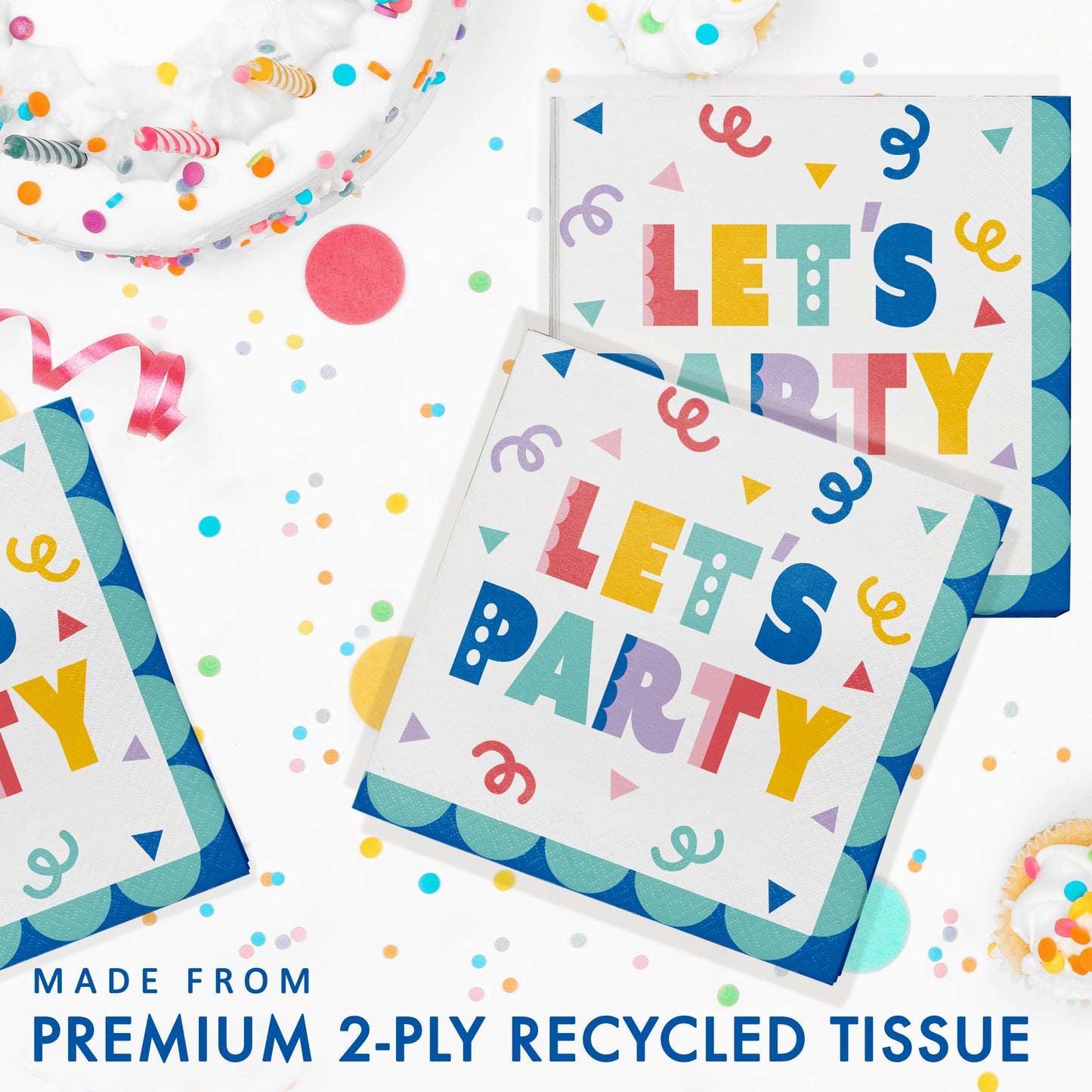 Party Patterns Let's Party Luncheon Napkins 192 ct Feature Image