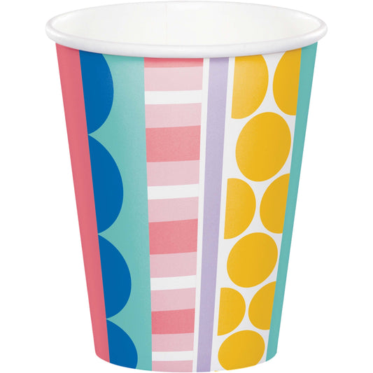 Party Patterns Hot or Cold Paper Cups 96 ct