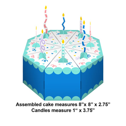 Party Patterns Cake Centerpiece with Favor Boxes 96 ct Dimension Image