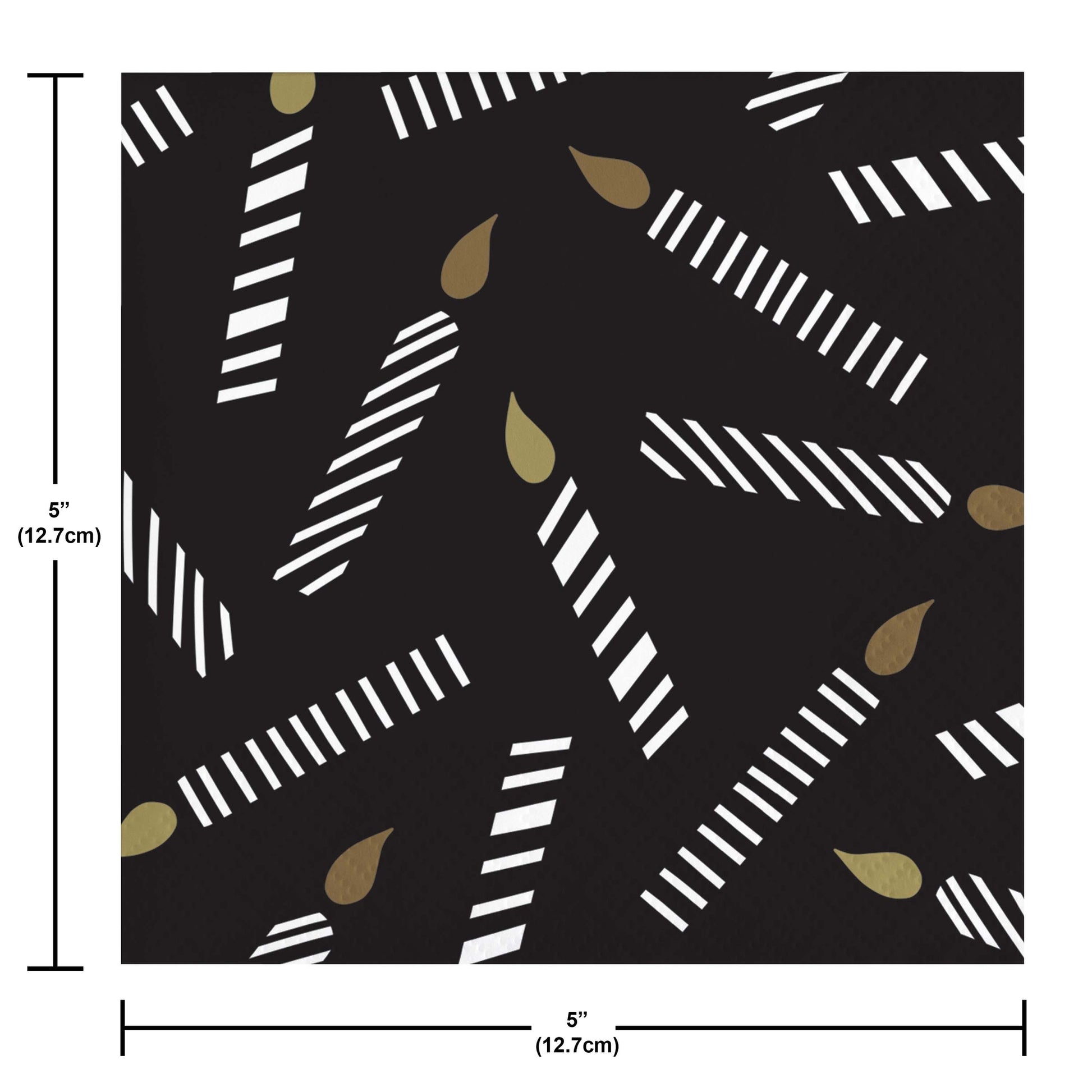 Golden Wishes Beverage Napkins 192 ct Dimension Image