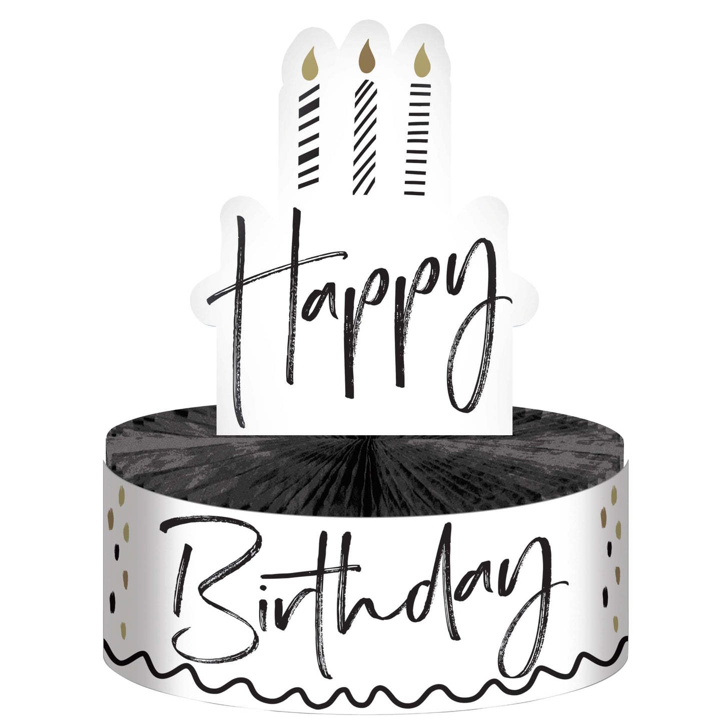 Golden Wishes Happy Birthday Centerpiece 12 ct