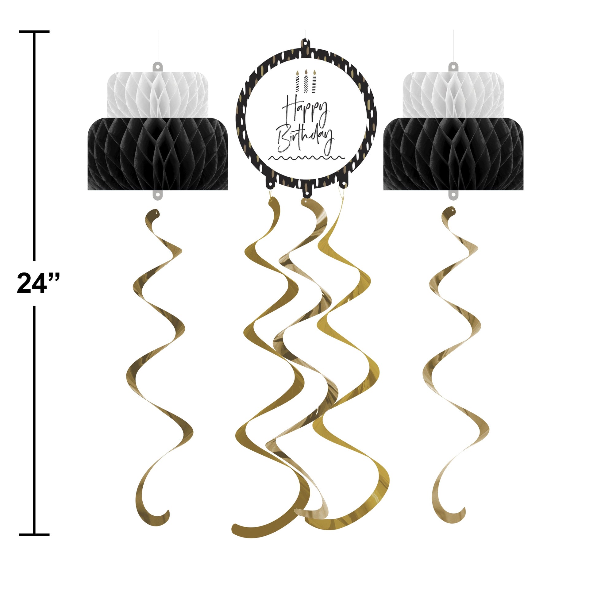 Golden Wishes Hanging Décor 18 ct Dimension Image