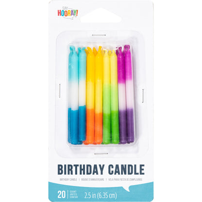 Ombre Striped Birthday Candles 240 ct Package Image