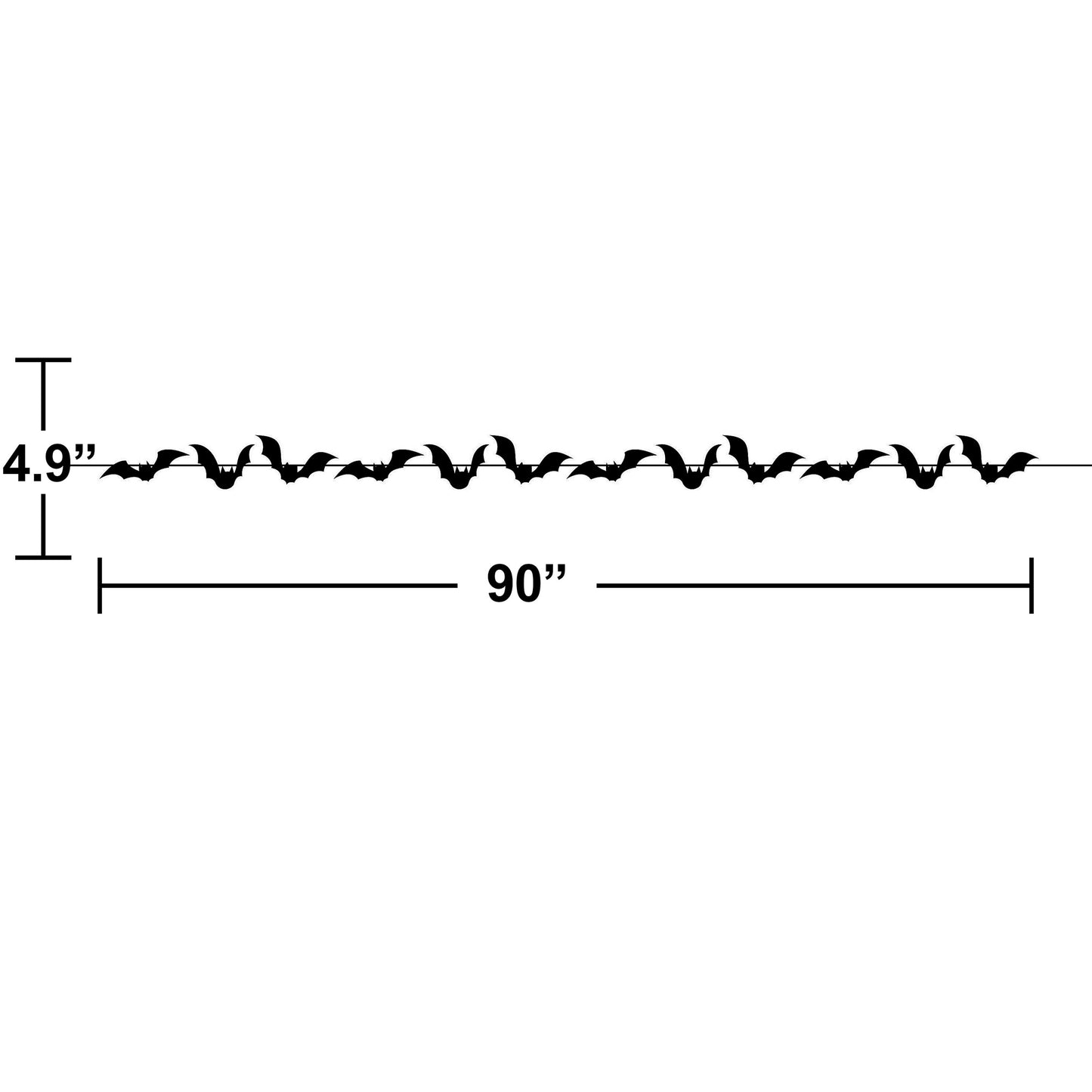 Bats Halloween Decorations Banner 12 ct