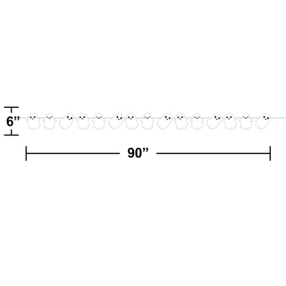 Ghosts Halloween Decorations Banner 12 ct