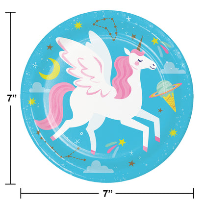 Unicorn Galaxy Dessert Plates 96 ct