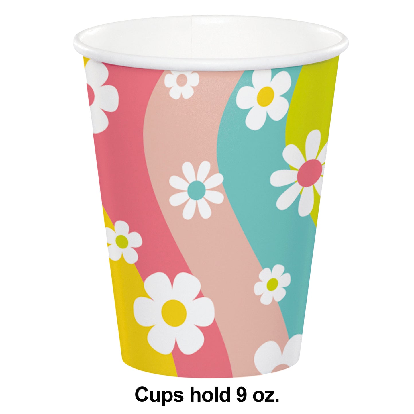 Flower Power Paper Cups 96 ct