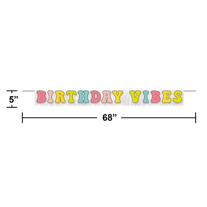 Flower Power Birthday Vibes Banners 12 ct