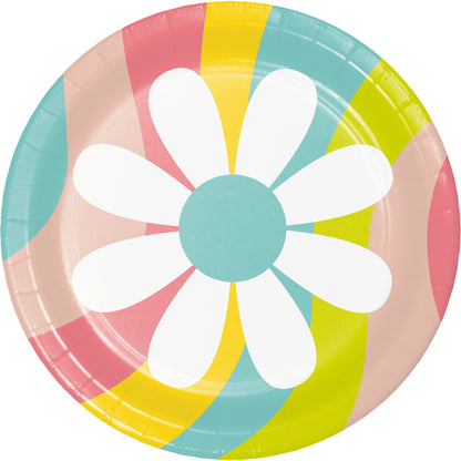 Flower Power Dessert Plates 96 ct