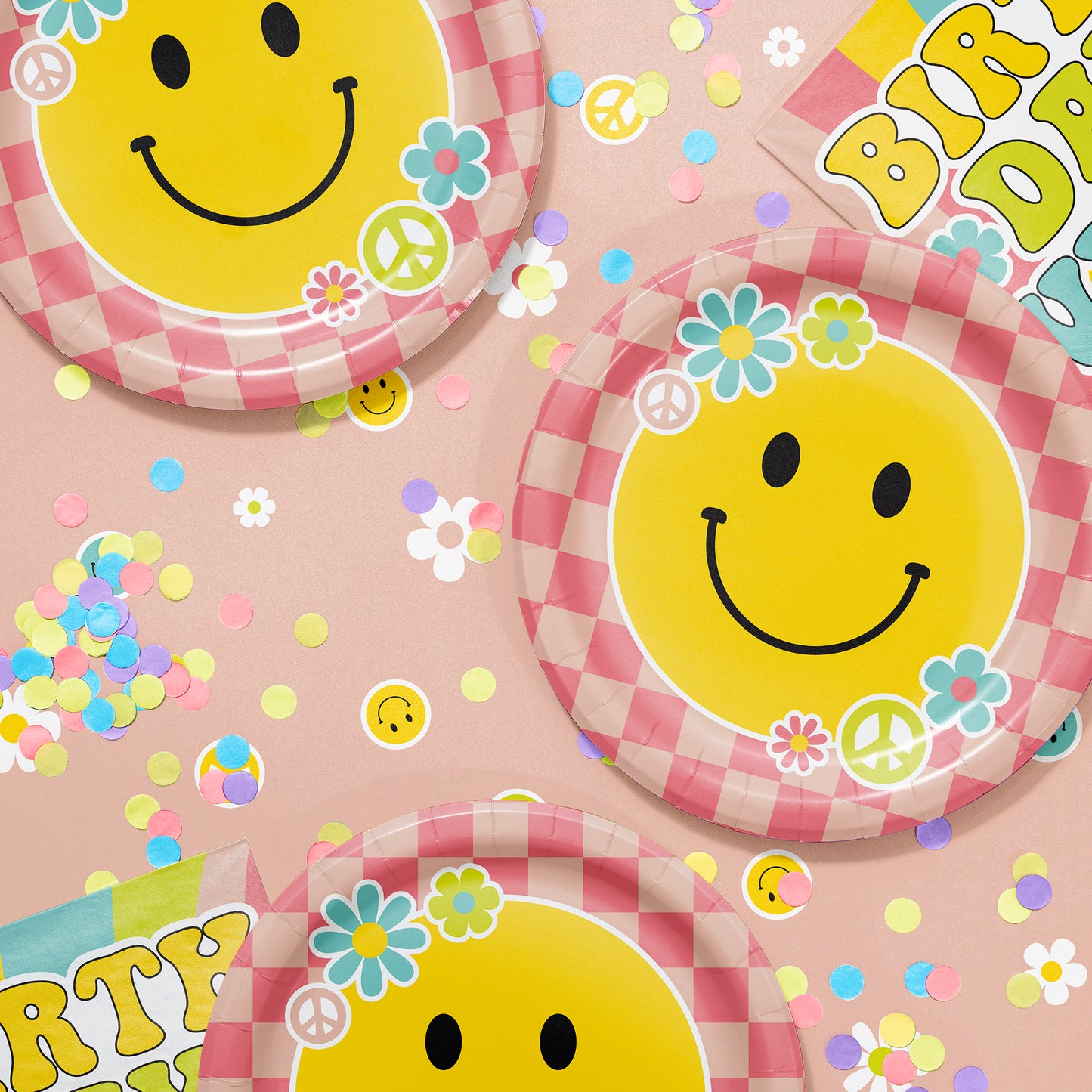 Flower Power Paper Plates 96 ct