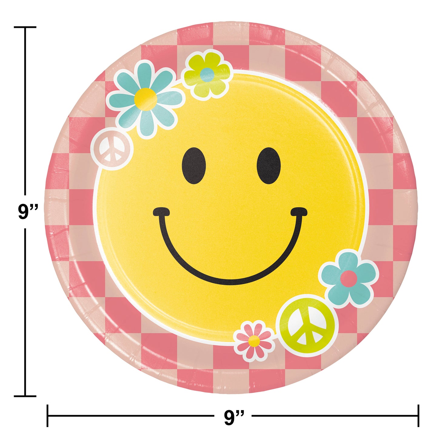 Flower Power Paper Plates 96 ct