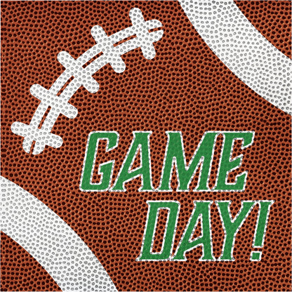 Tailgate Time Game Day Football Luncheon Napkins 192 ct Foodtball napkin with green "Game Day!" text