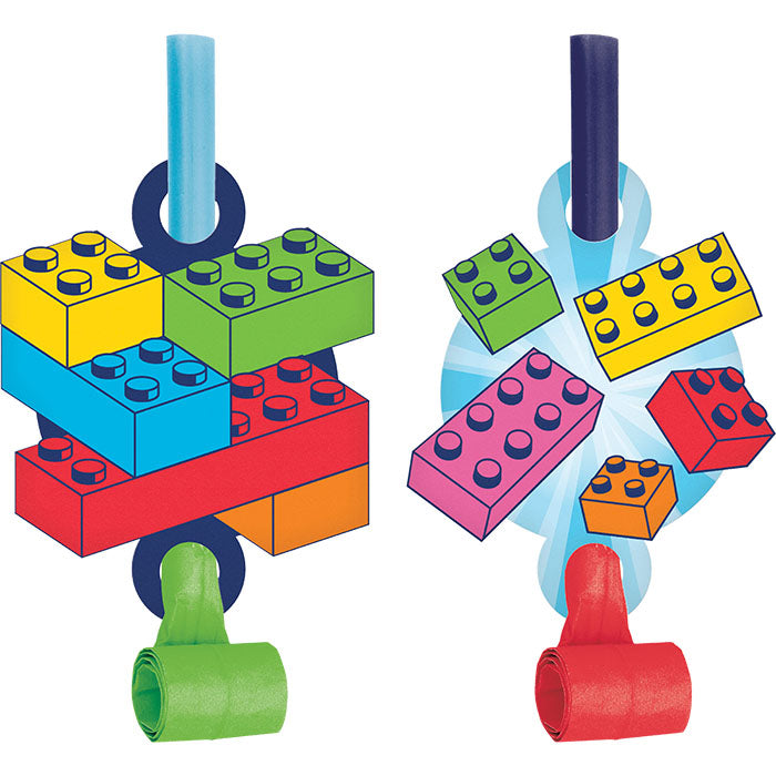 Block Bash Toy Blocks Party Blower Horns 48 ct