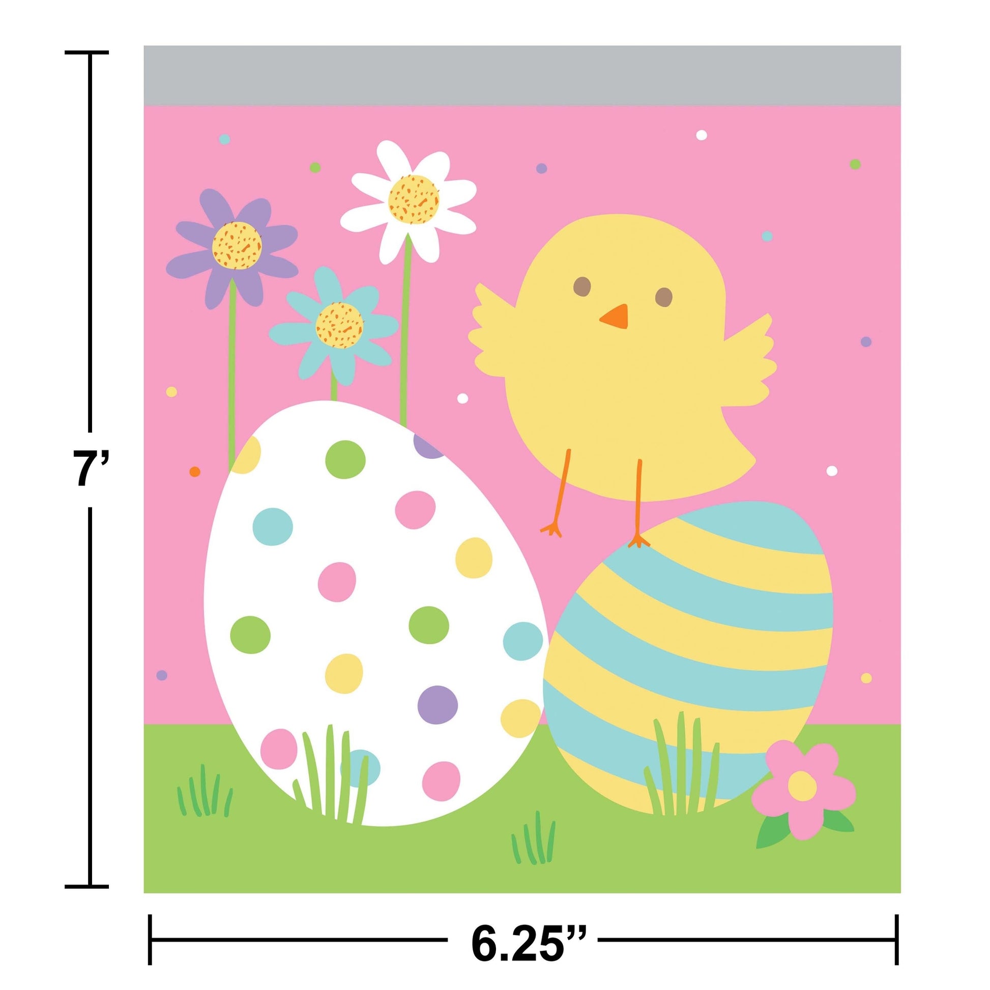 Easter Chick Sandwich Treat Bags 120 ct dimension image