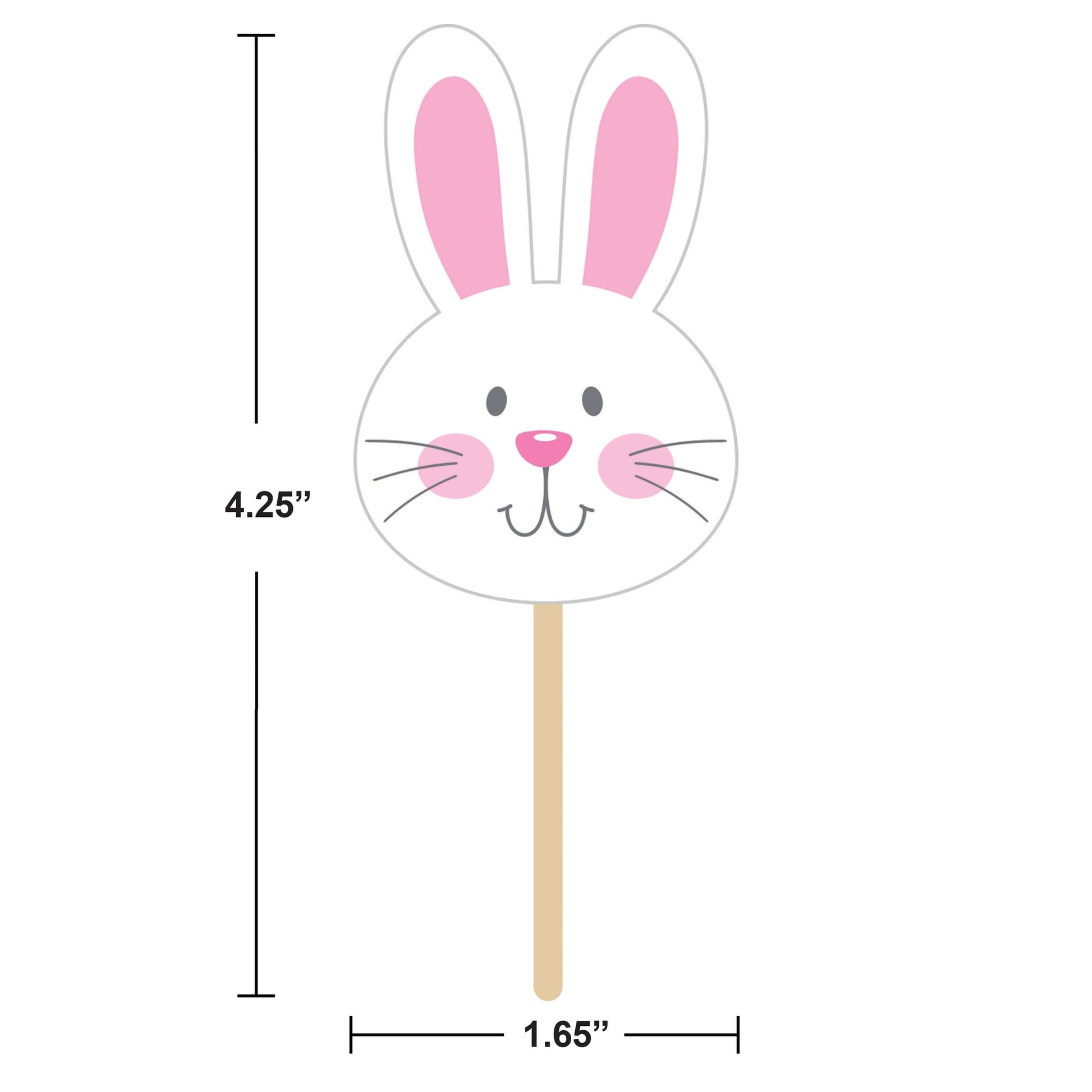 Easter Bunny Wooden Picks 600 ct dimension image