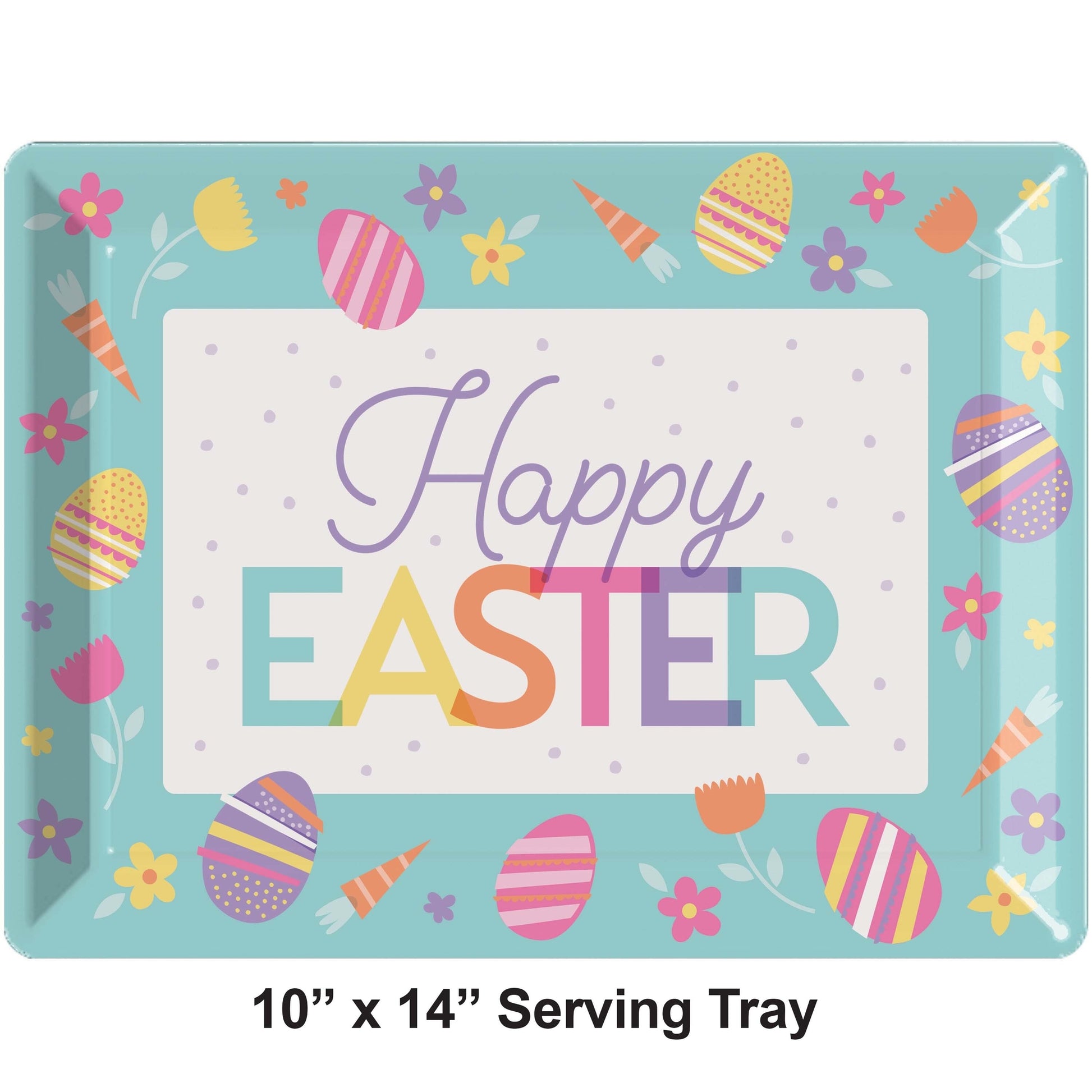 Happy Easter Plastic Trays 12 ct dimension image