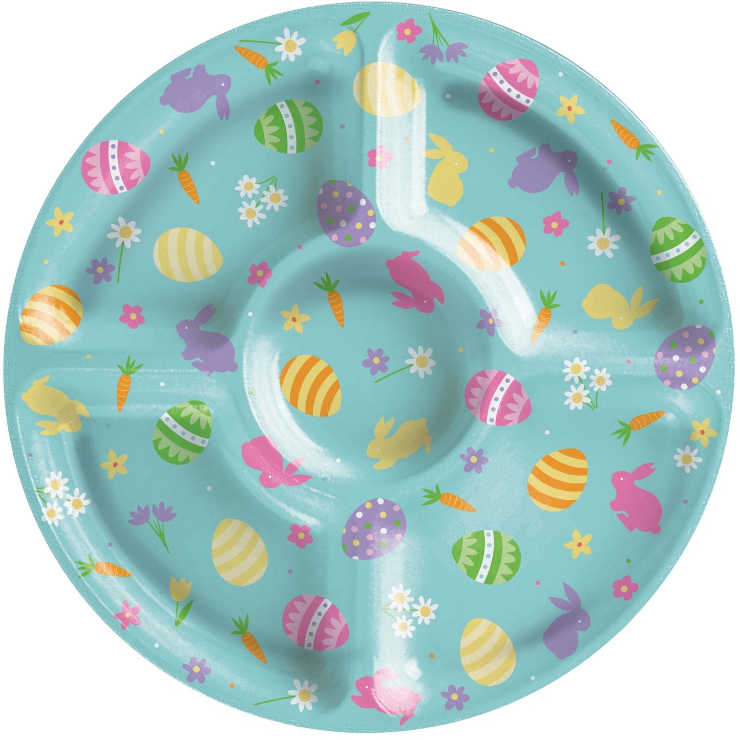 Easter Plastic Compartment Trays 6 ct