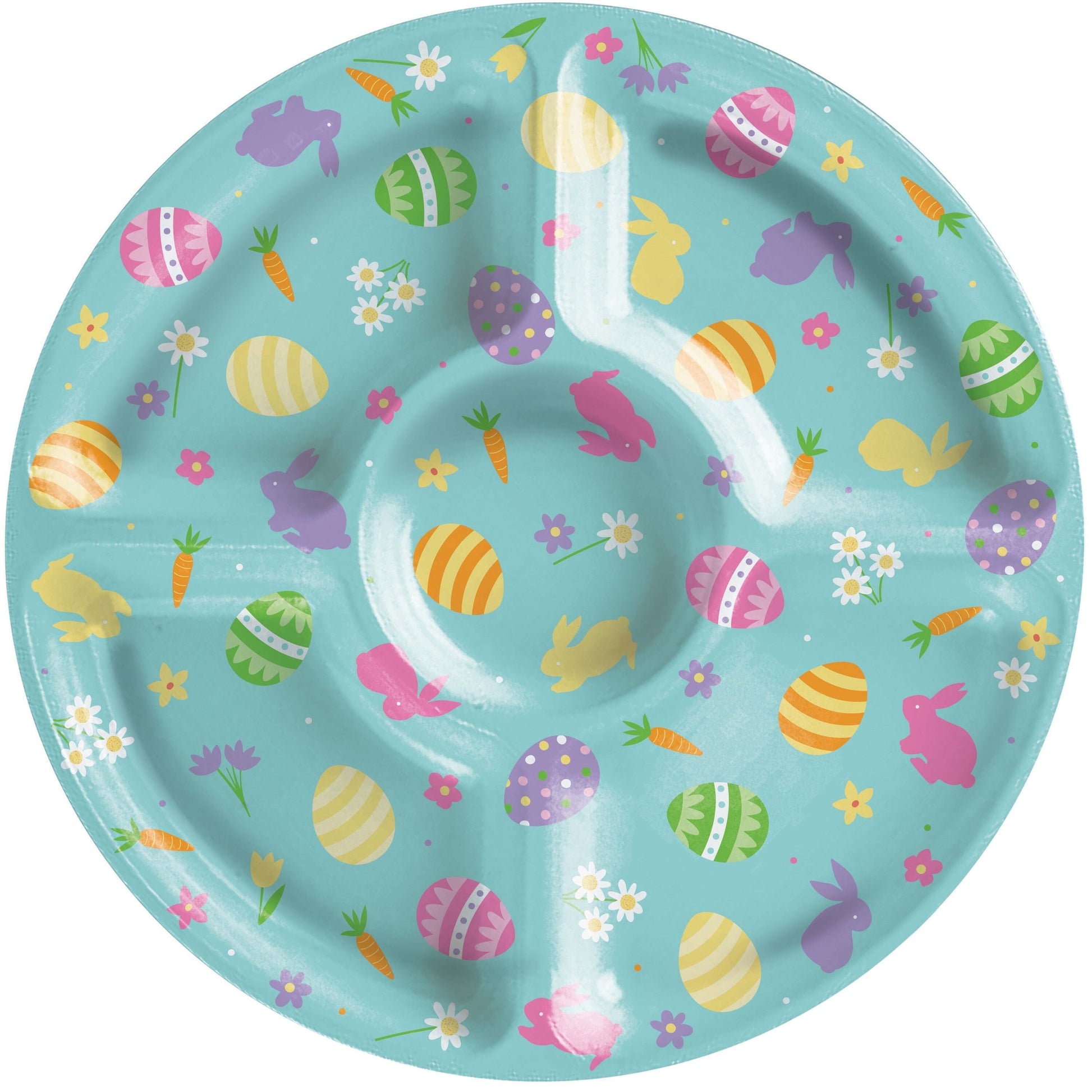 Easter Plastic Compartment Trays 6 ct