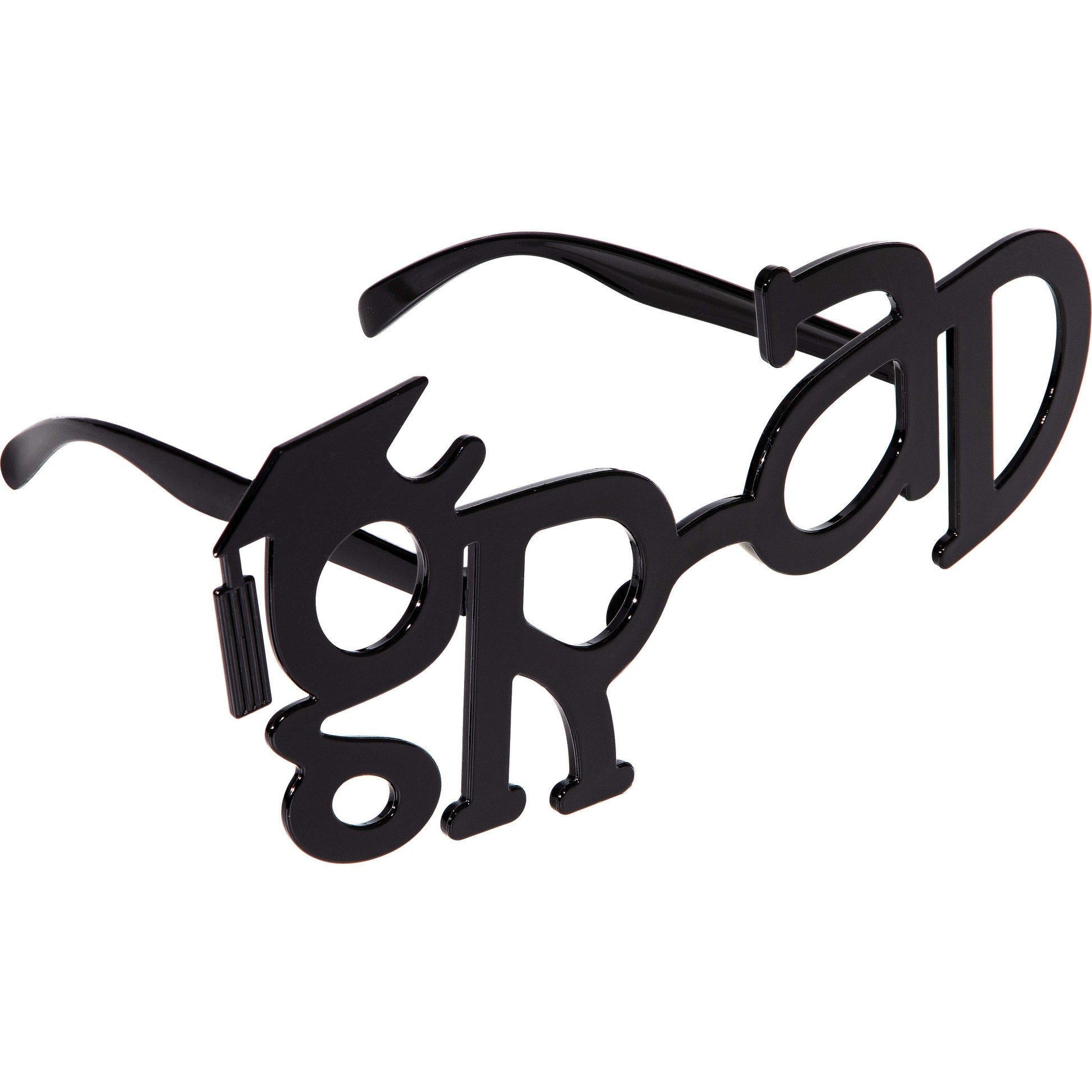 "Grad" Glasses for Graduation Party 12 ct right angle image