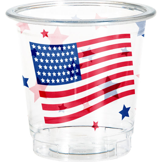 Patriotic Plastic 2 oz Shot Glasses 96 ct