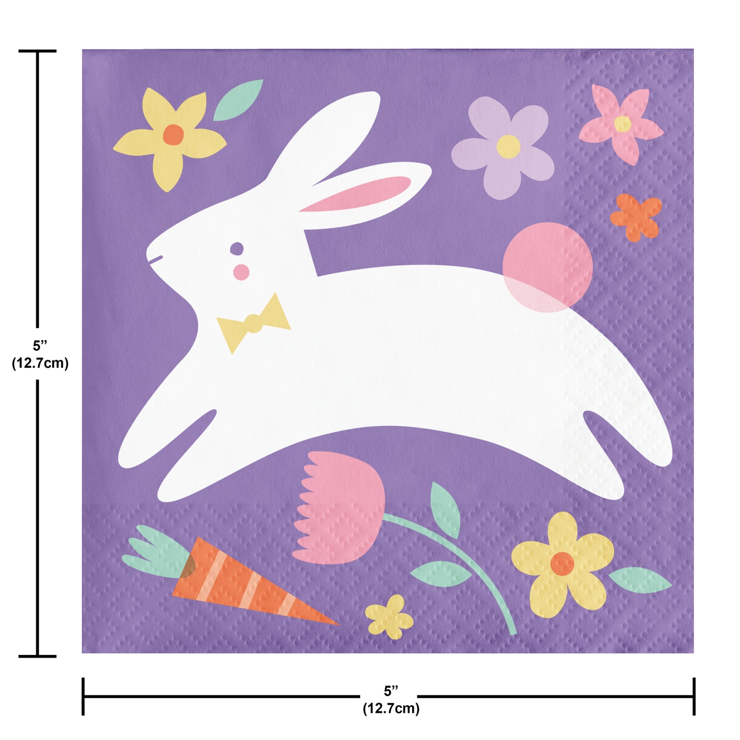 Modern Easter Bunny Beverage Napkins 192 ct dimension image