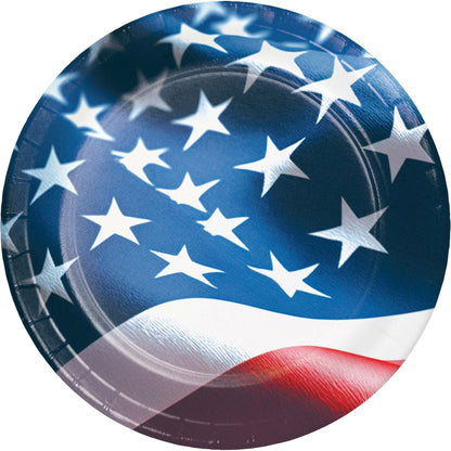 Freedom Flag Dessert Paper Plates 96 ct