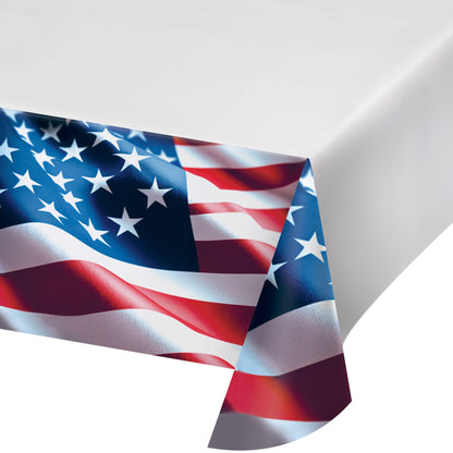 Freedom Flag Paper Tablecloth 12 ct
