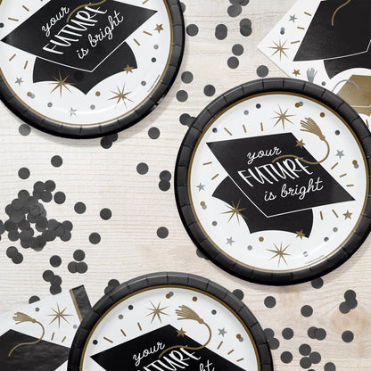 Glowing Grad Dinner Paper Plates 96 ct